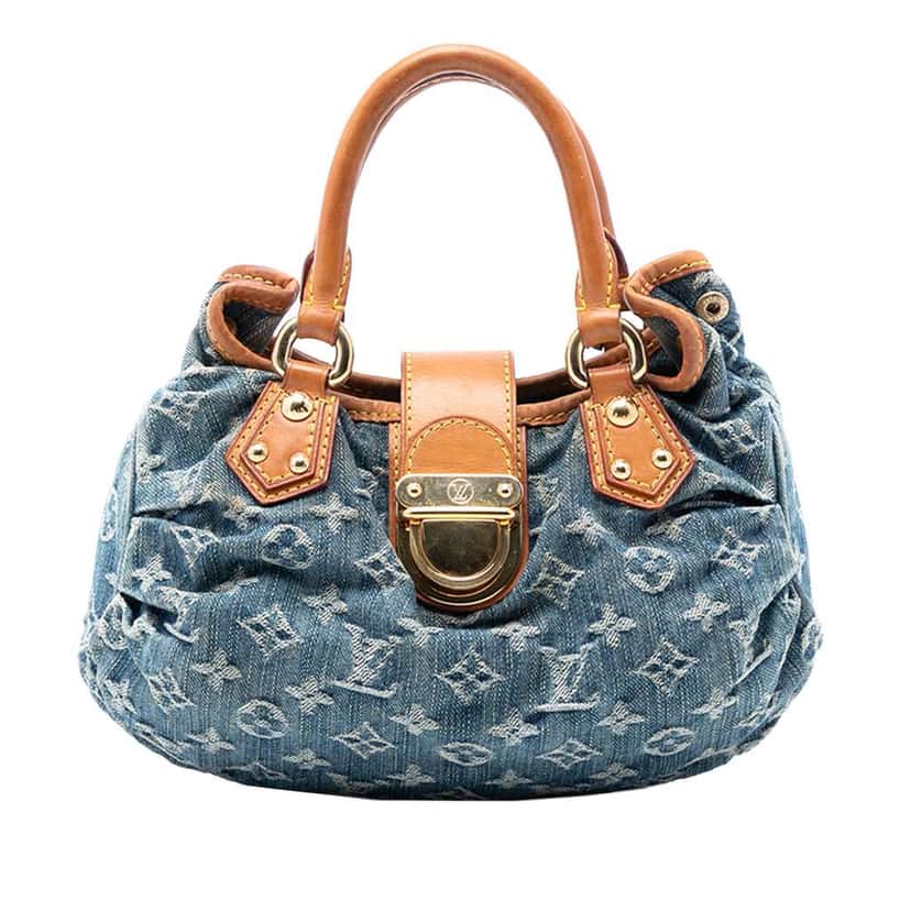 Louis Vuitton Monogram Denim Pleaty Blue Denim Good condition - Front View