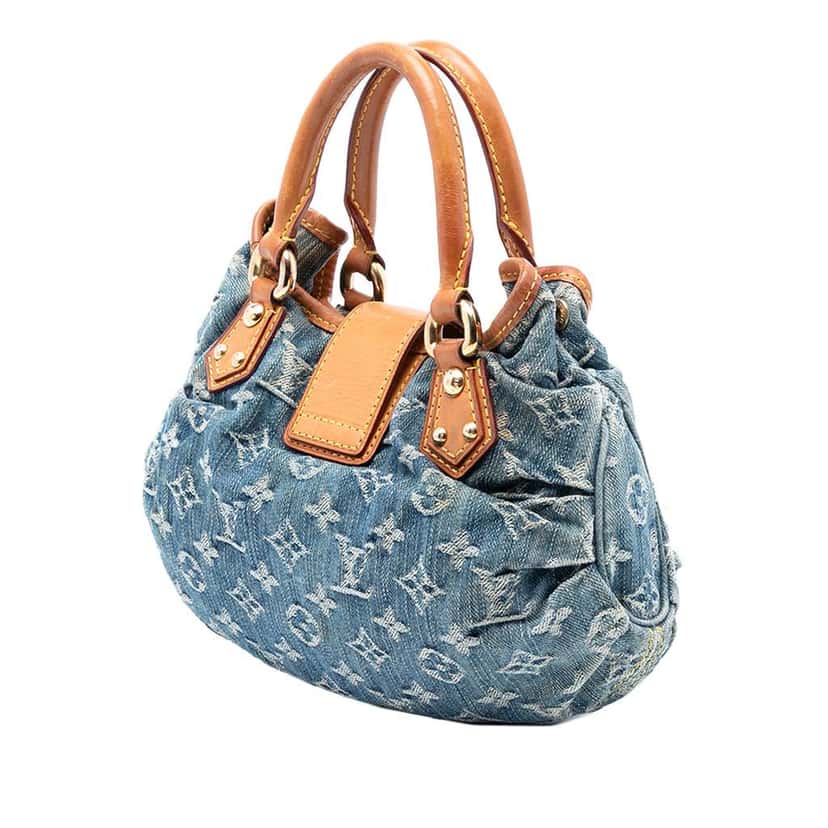 Louis Vuitton Monogram Denim Pleaty Blue Denim Good condition - Back View