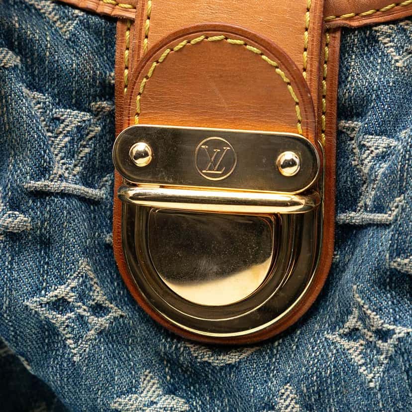 Louis Vuitton Monogram Denim Pleaty Blue Denim Good condition - Box View