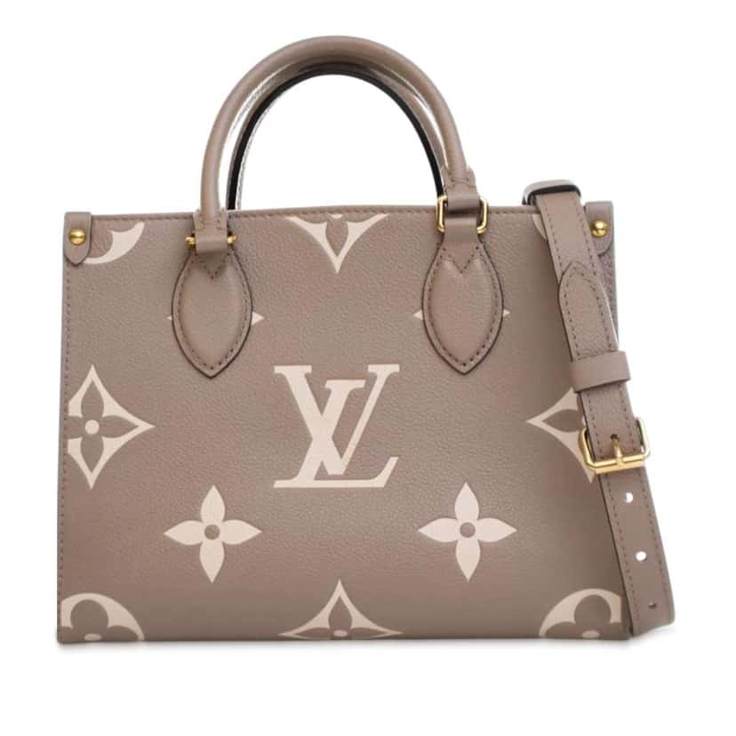 Louis Vuitton Bicolor Monogram Empreinte Giant OnTheGo PM Brown Leather Good condition - Front View