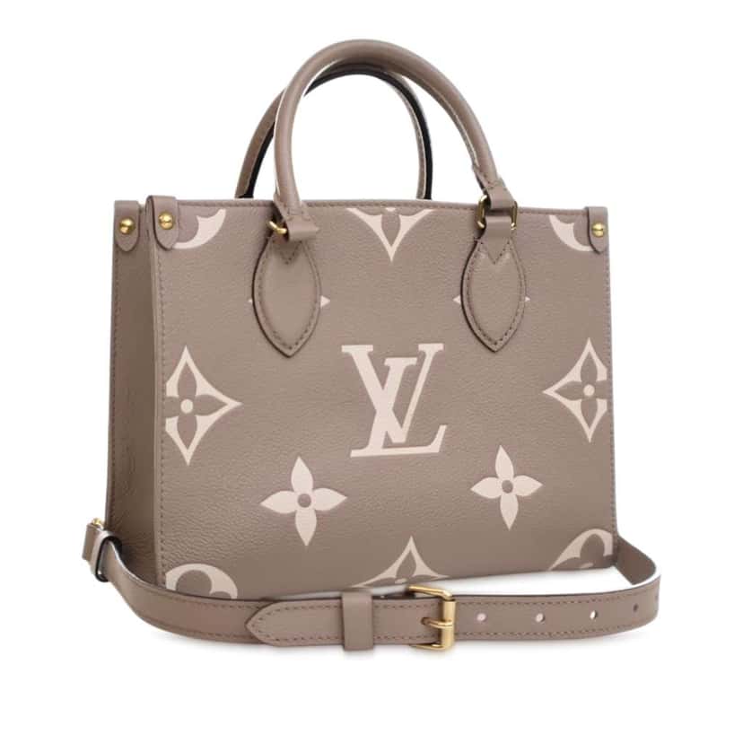 Louis Vuitton Bicolor Monogram Empreinte Giant OnTheGo PM Brown Leather Good condition - Back View