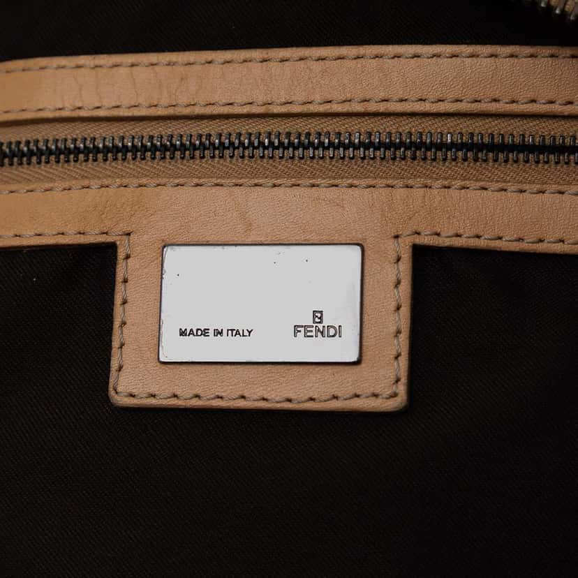 Fendi Zucchino Canvas Handbag Brown Canvas Good condition - Box View