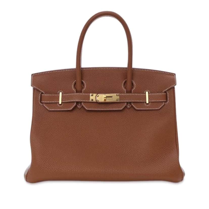 Hermès Togo Birkin Retourne 30 Brown Leather Good condition - Front View