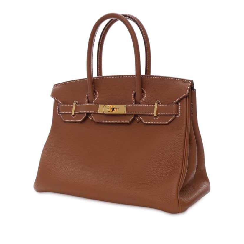 Hermès Togo Birkin Retourne 30 Brown Leather Good condition - Back View