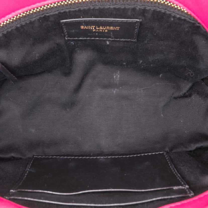 Saint Laurent Toy Boucle Tweed LouLou Puffer Crossbody Pink Tweed Good condition - Model View