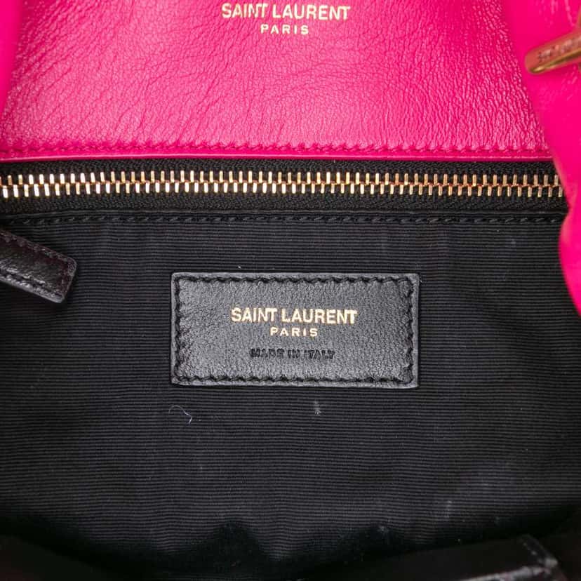 Saint Laurent Toy Boucle Tweed LouLou Puffer Crossbody Pink Tweed Good condition - Box View
