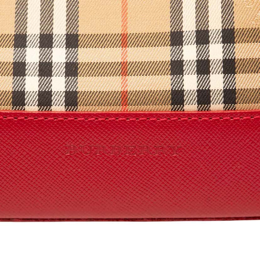 Burberry Haymarket Check Canvas Shoulder Bag Brown Canvas Good condition - Box View