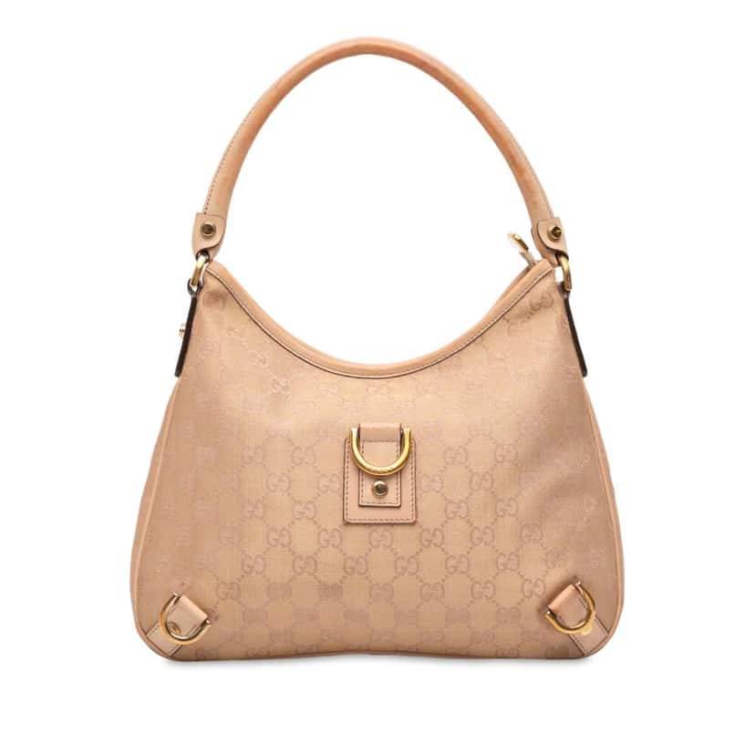 Gucci GG Canvas Abbey D Ring Shoulder Bag Brown Canvas Good condition - Front View