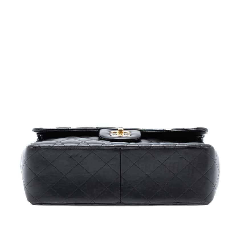 Chanel Jumbo Classic Lambskin Double Flap Black Leather Good condition - Inside View