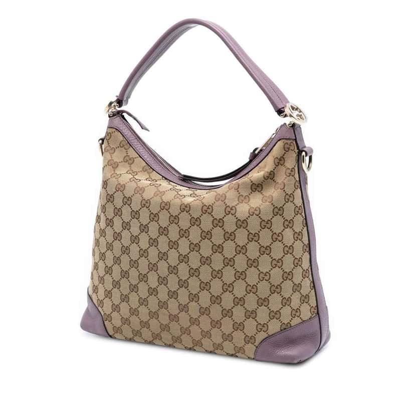 Gucci Small GG Canvas Miss GG Hobo Brown Canvas Good condition - Back View
