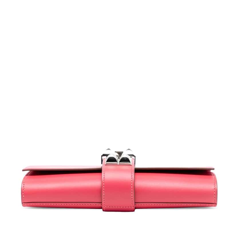 Hermès Tadelakt Medor Clutch 23 Pink Leather Good condition - Inside View