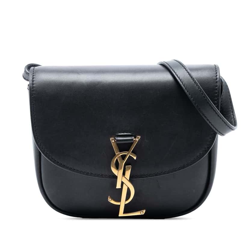 Saint Laurent Small Leather Monogram Kaia Crossbody Black Leather Very good condition - Front View