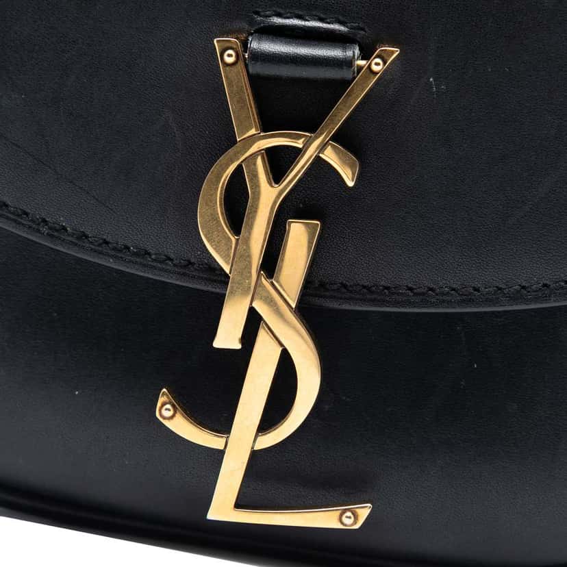 Saint Laurent Small Leather Monogram Kaia Crossbody Black Leather Very good condition - Box View