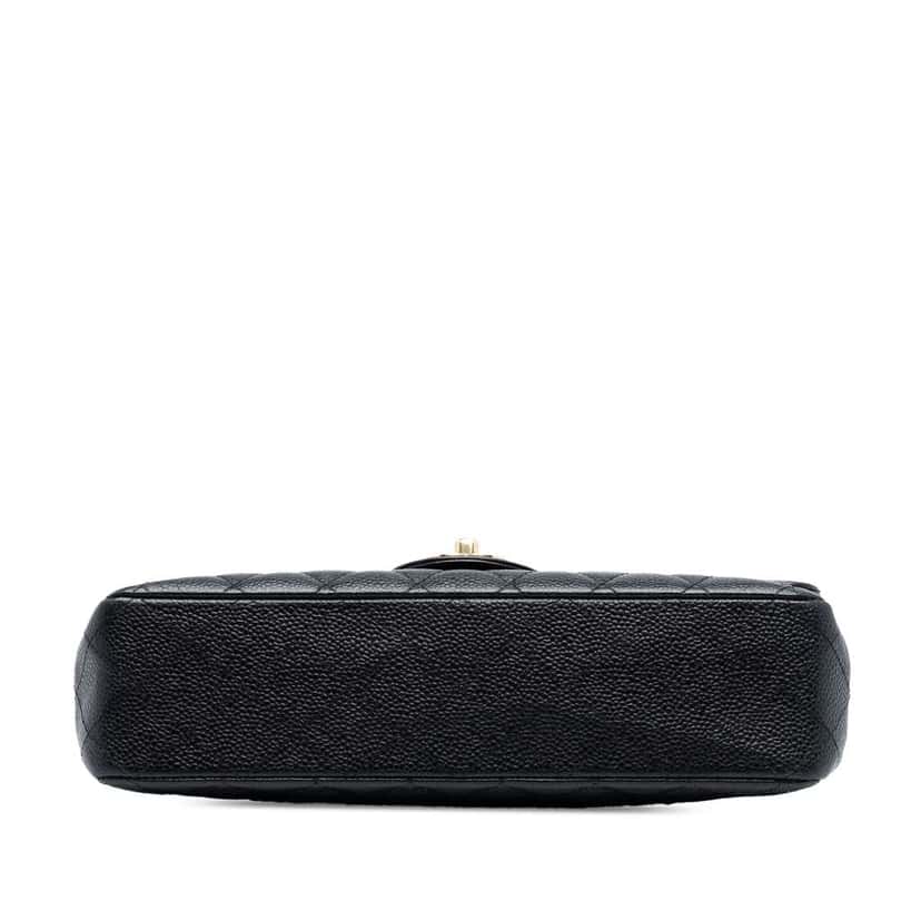 Chanel Medium Classic Caviar Double Flap Black Leather Good condition - Inside View