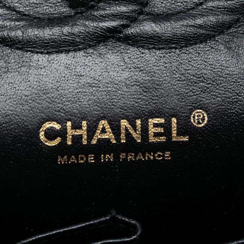 Chanel Medium Classic Caviar Double Flap Black Leather Good condition - Box View