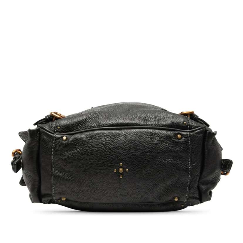 Chloé Large Grained Leather Paddington Handbag Black Leather Good condition - Inside View