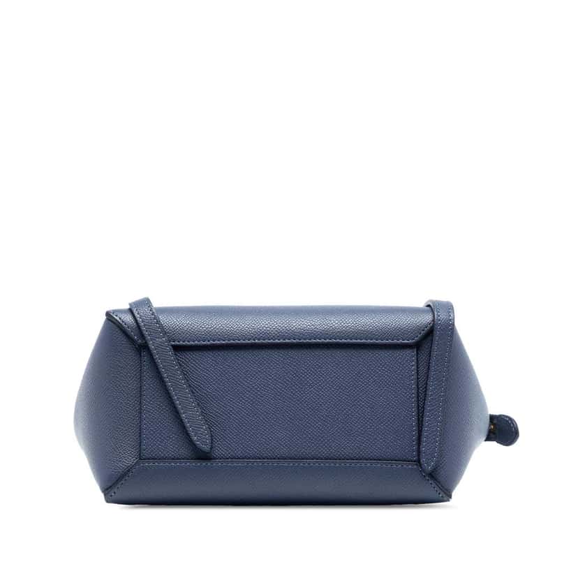 Celine Nano Grained Calfskin Belt Bag Blue Leather Good condition - Inside View