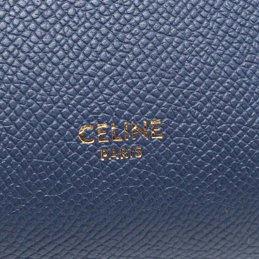 Celine Nano Grained Calfskin Belt Bag Blue Leather Good condition - Box View