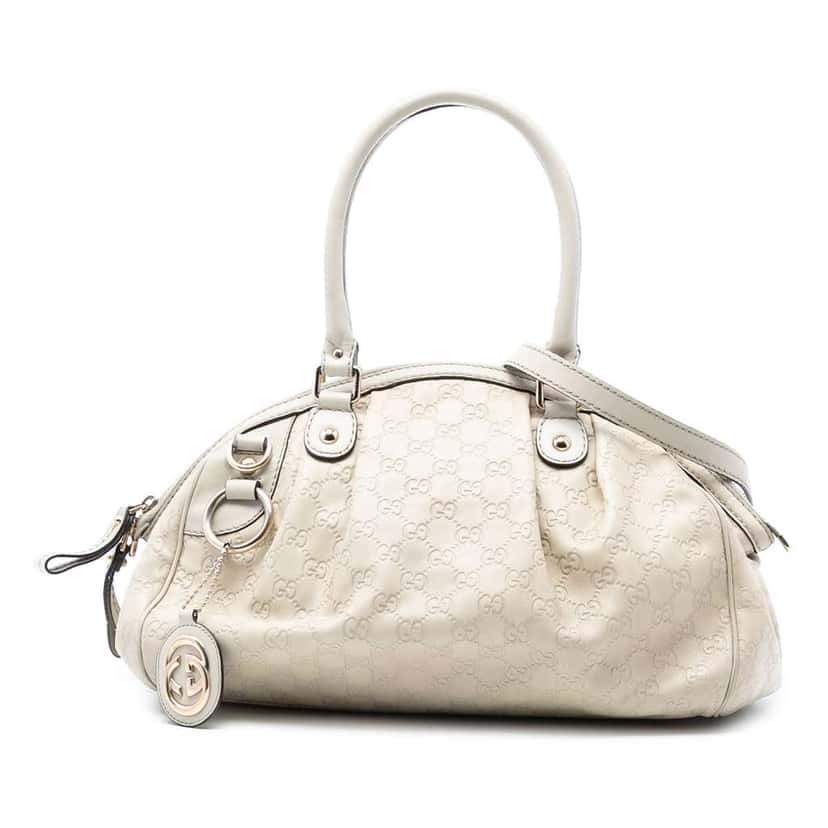 Gucci Guccissima Sukey Satchel Brown Leather Very good condition - Front View