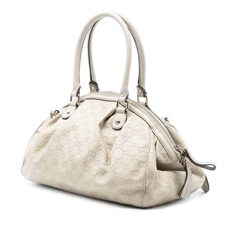 Gucci Guccissima Sukey Satchel Brown Leather Very good condition - Back View