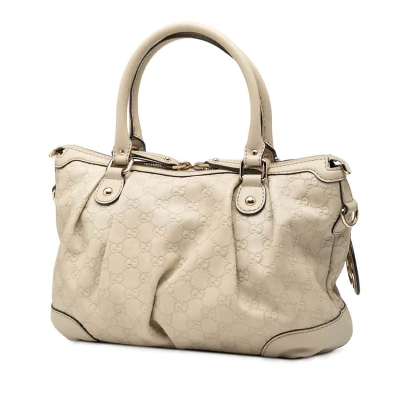 Gucci Guccissima Sukey Satchel Brown Leather Good condition - Back View