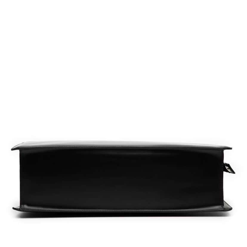Burberry House Check Trimmed Leather Handbag Black Leather Good condition - Inside View