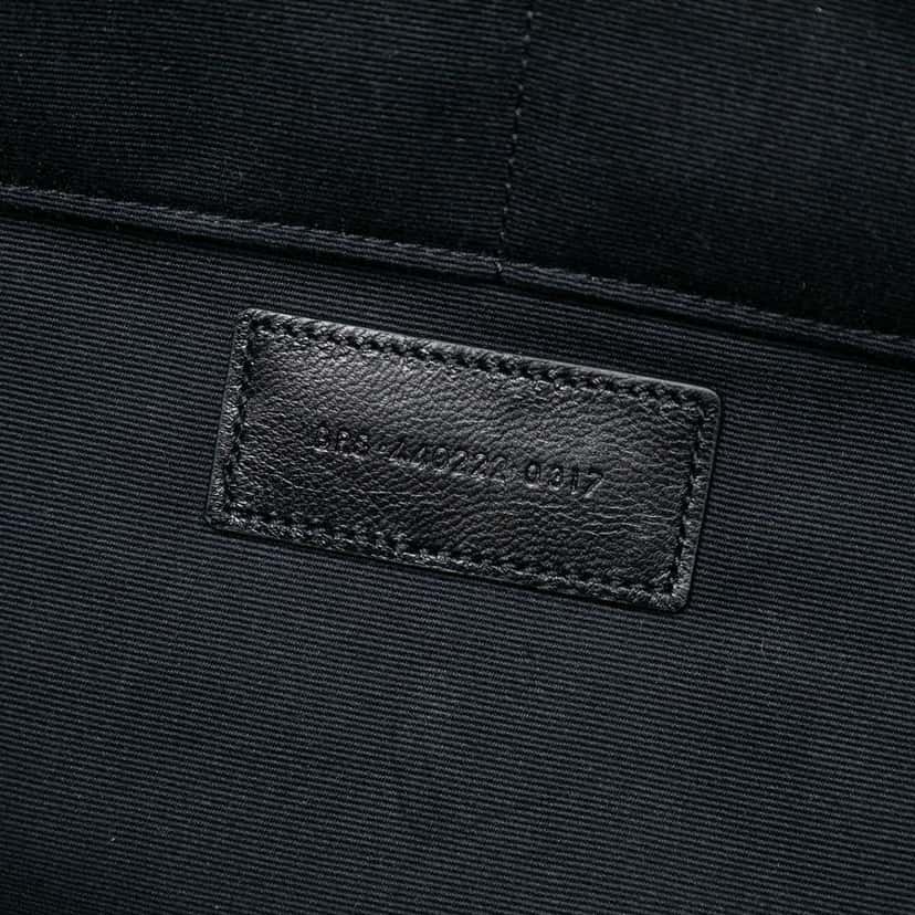 Saint Laurent Quilted Chevron Leather Monogram Document Holder Black Leather Good condition - Box View