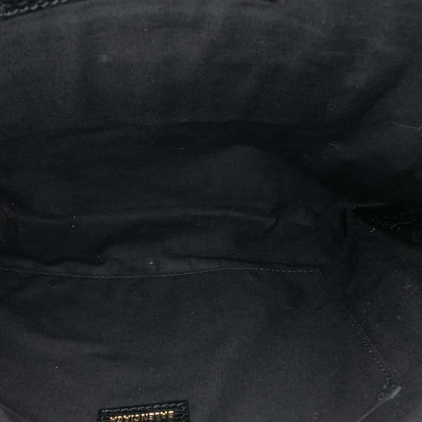 Balenciaga Lambskin Motocross Classic Zip Around Flat Clutch Black Leather Good condition - Model View