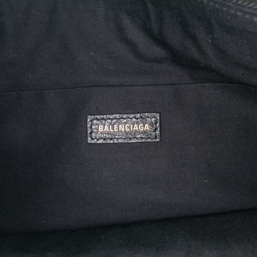 Balenciaga Lambskin Motocross Classic Zip Around Flat Clutch Black Leather Good condition - Box View