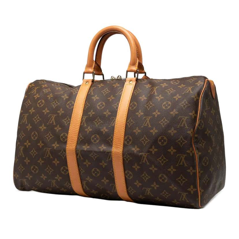 Louis Vuitton Monogram Keepall 45 Brown Good condition - Back View