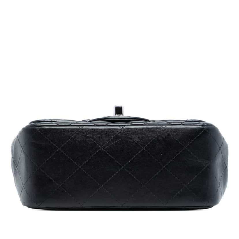 Chanel Mini Square Classic Lambskin Single Flap Black Leather Good condition - Inside View