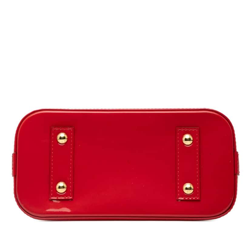 Louis Vuitton Monogram Vernis Alma BB Red Leather Good condition - Inside View