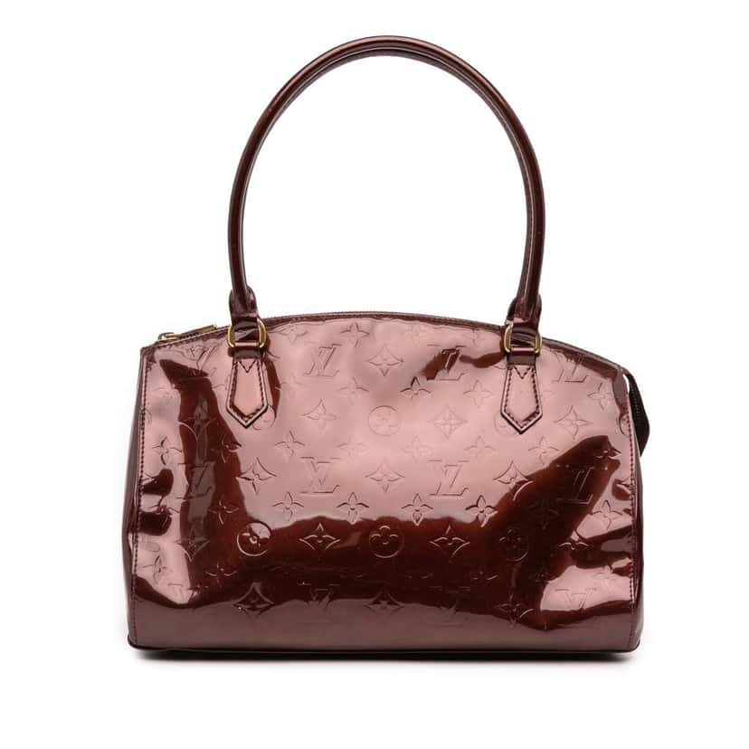 Louis Vuitton Monogram Vernis Sherwood GM Red Leather Good condition - Front View