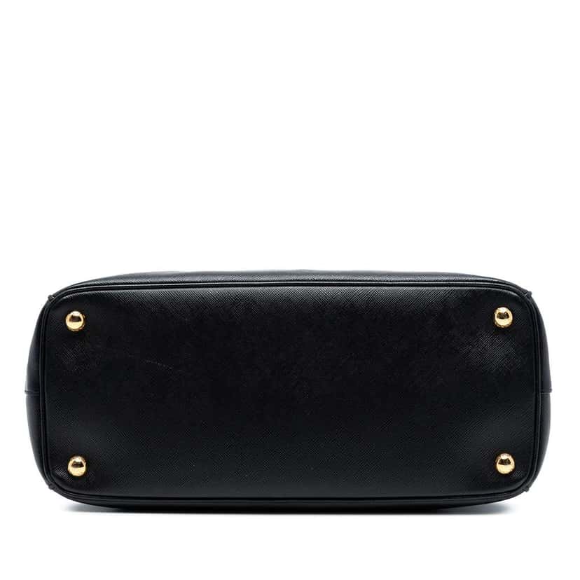 Prada Medium Saffiano Lux Galleria Satchel Black Leather Good condition - Inside View