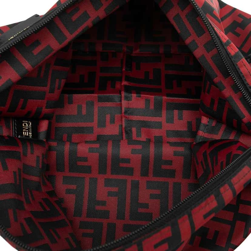 Fendi Zucca Nylon Crossbody Red Good condition - Model View