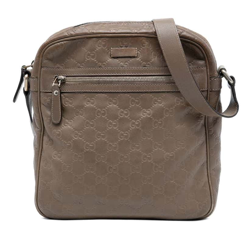 Gucci Guccissima Crossbody Brown Leather Very good condition - Front View