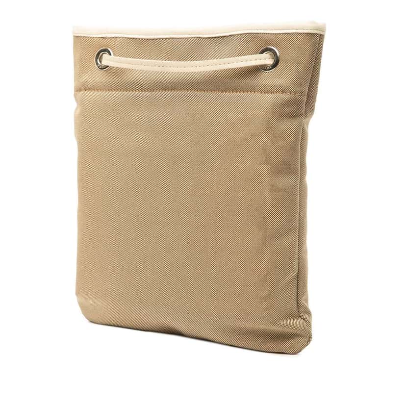 Prada Canvas Canapa Logo Crossbody Brown Canvas Good condition - Back View