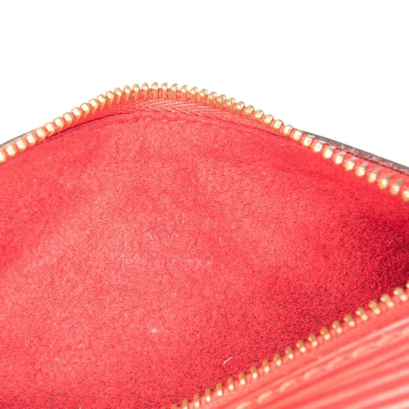 Louis Vuitton Epi Pochette Papillon Red Leather Good condition - Box View