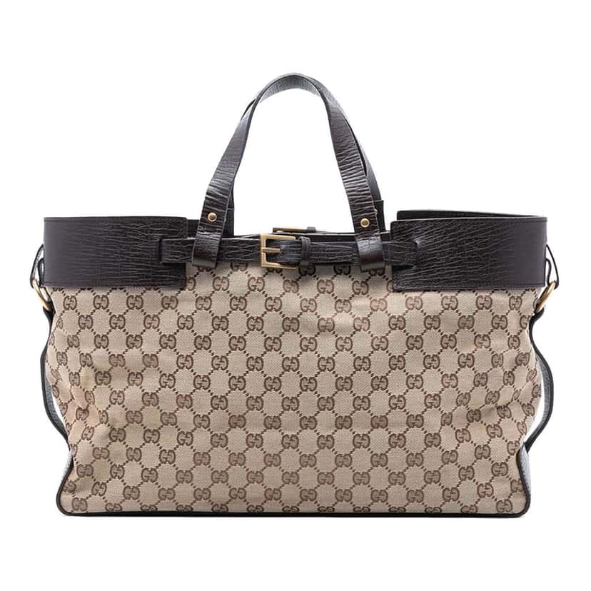 Gucci GG Canvas Tote Brown Canvas Good condition - Front View
