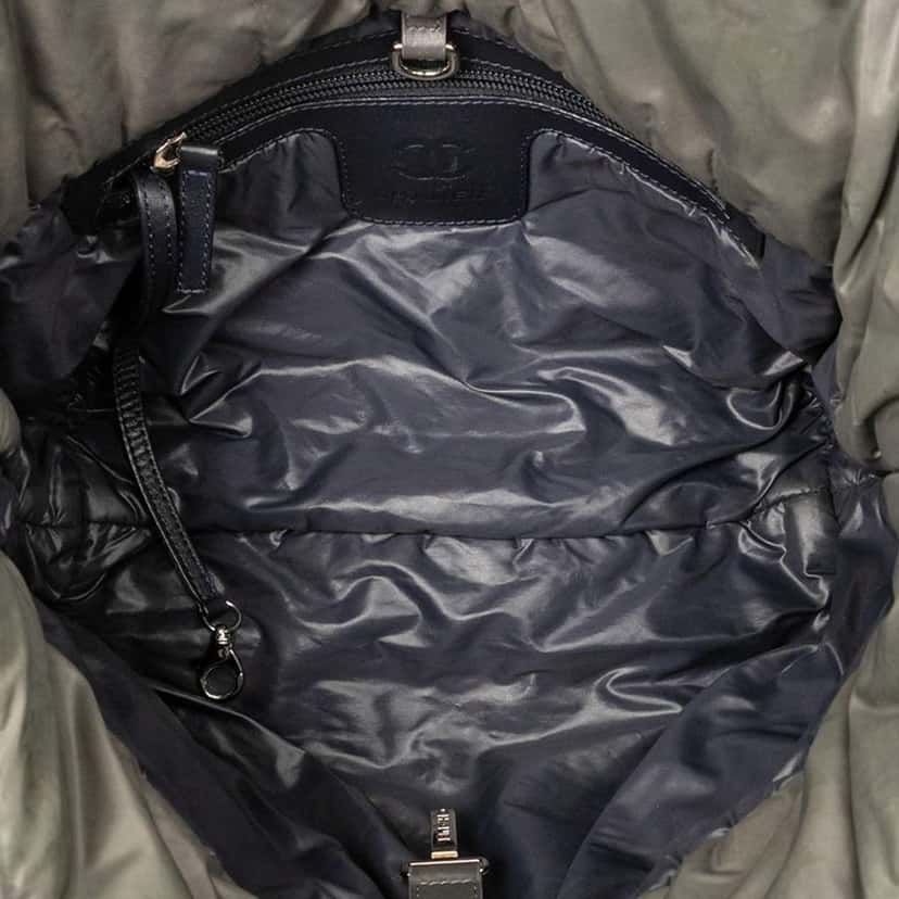 Chanel Small Quilted Nylon Coco Cocoon Tote Green Fair condition - Model View