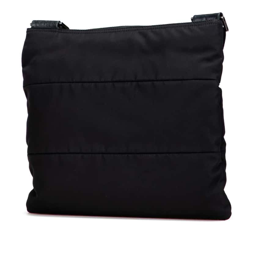 Prada Tessuto Zip Top Crossbody Black Good condition - Back View