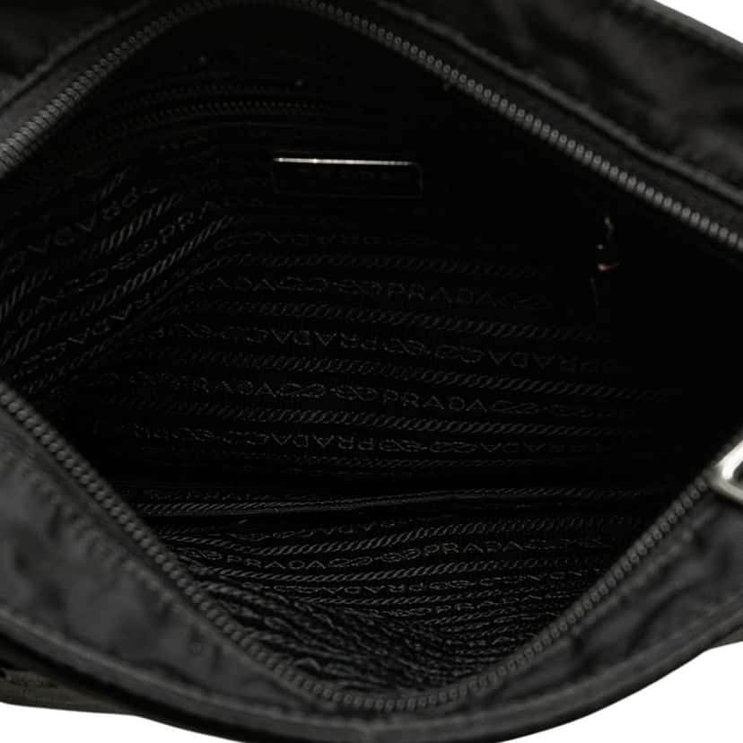 Prada Tessuto Zip Top Crossbody Black Good condition - Model View