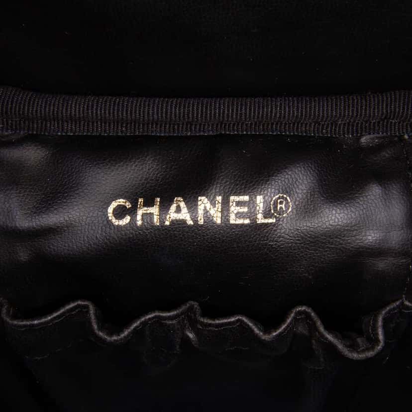Chanel CC Caviar Vanity Bag Black Leather Good condition - Box View