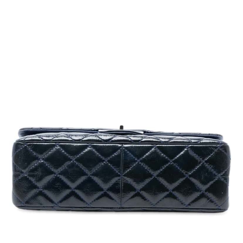 Chanel Reissue 2.55 Crinkled Patent Double Flap 227 Blue Leather Good condition - Inside View