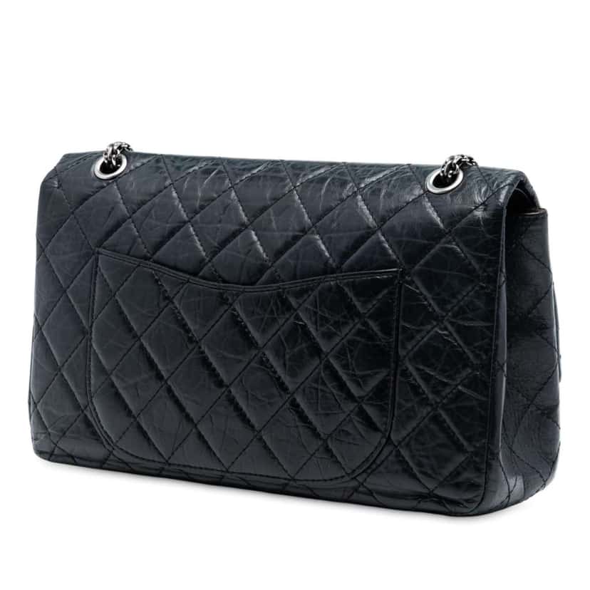 Chanel Reissue 2.55 Aged Calfskin Double Flap 227 Black Leather Good condition - Back View