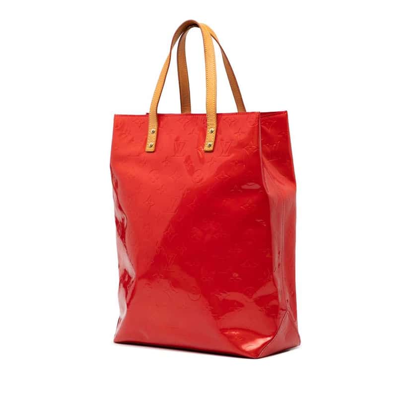 Louis Vuitton Monogram Vernis Reade MM Red Leather Good condition - Back View