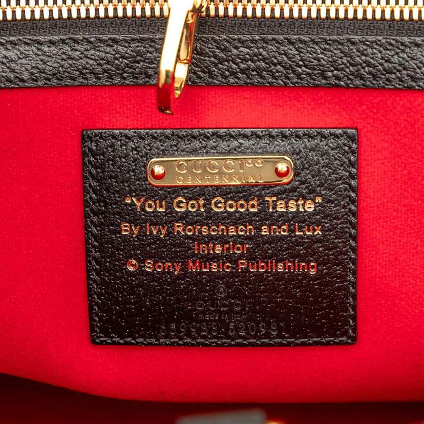 Gucci Felt 100 Centennial Satchel Red Wool Good condition - Box View