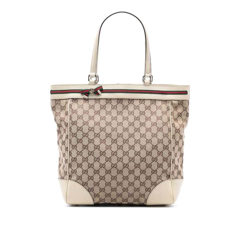 Gucci GG Canvas Mayfair Tote Brown Canvas Good condition - Front View