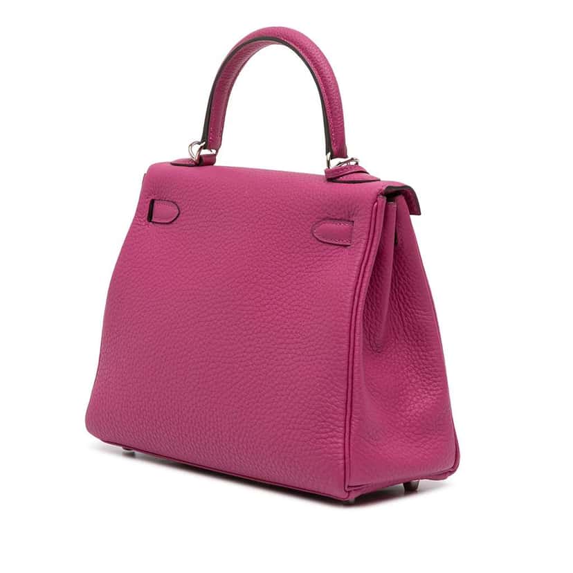 Hermès Togo Kelly II Retourne 25 Pink Leather Good condition - Back View