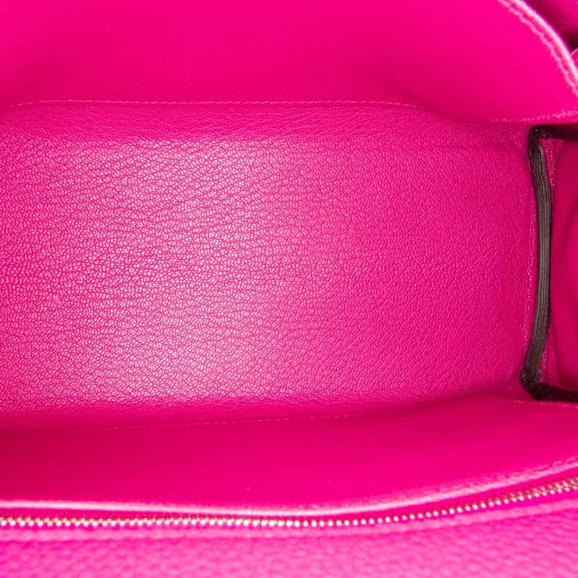 Hermès Togo Kelly II Retourne 25 Pink Leather Good condition - Model View